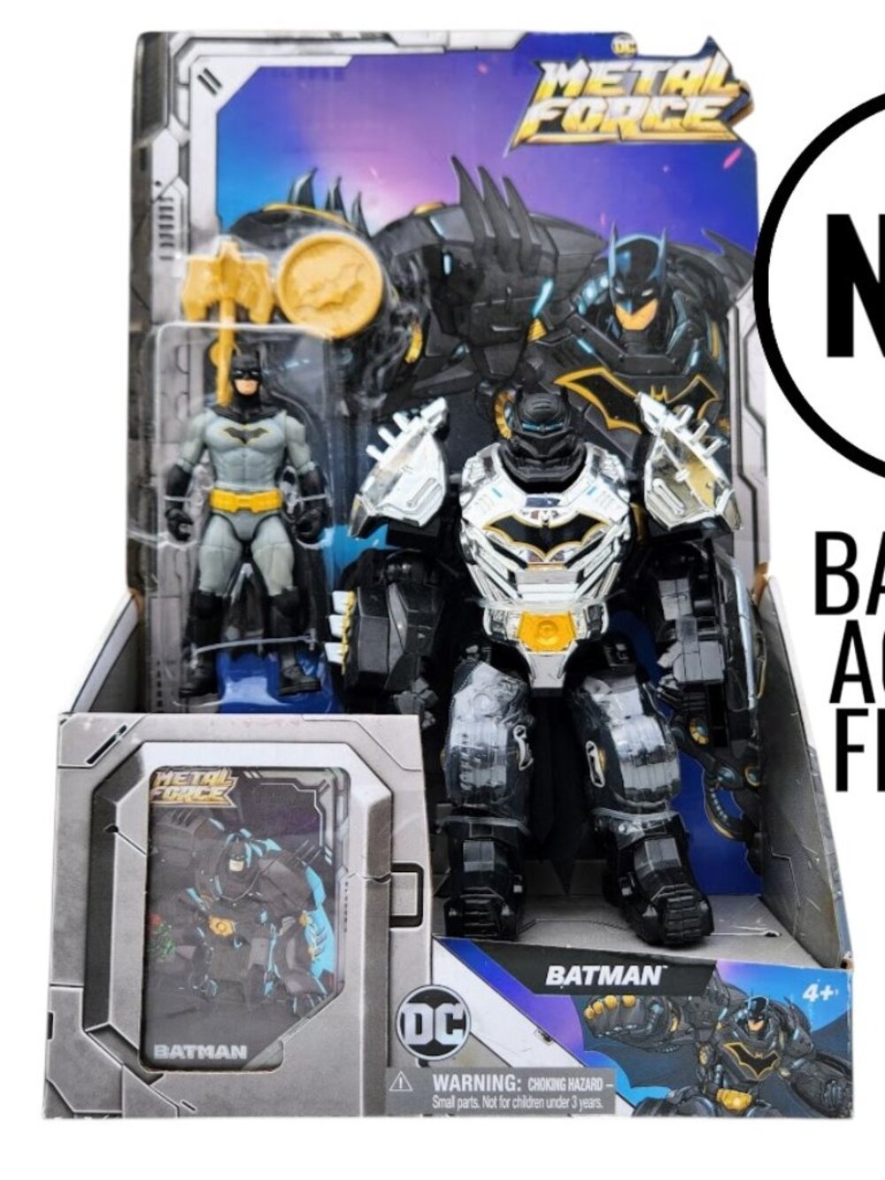 NEW DC Comics Metal Force Batman Action Figure 6" Toy Armor Suit Superhero Inclu